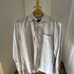 Nordstrom Trim Fit Linen Button-Down Shirt –